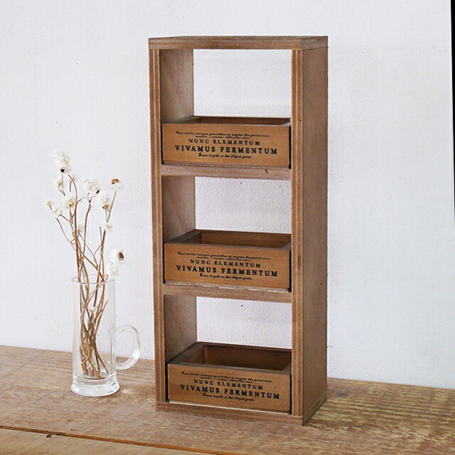 楽天市場】木箱 収納ボックス 3段ミニ小物入れ プチチェスト 引き出し