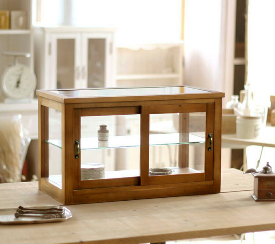 楽天市場】BREA木製 ガラスケース アンティーク ショーケース