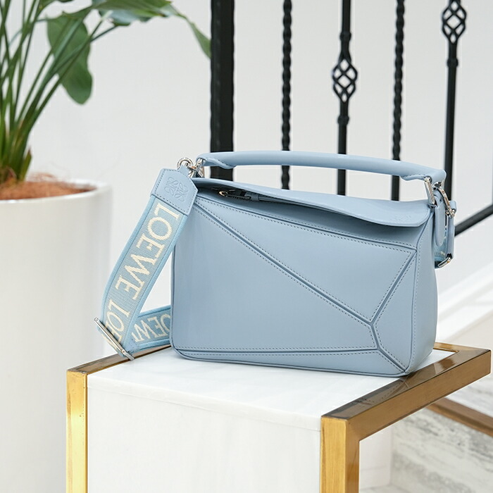 楽天市場】ロエベ パズル バッグ スモール ブルー A510S21XA9 新品