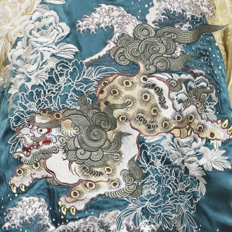 楽天市場】花旅楽団 はなたびがくだん 牡丹と唐獅子 柄 刺繍 和柄