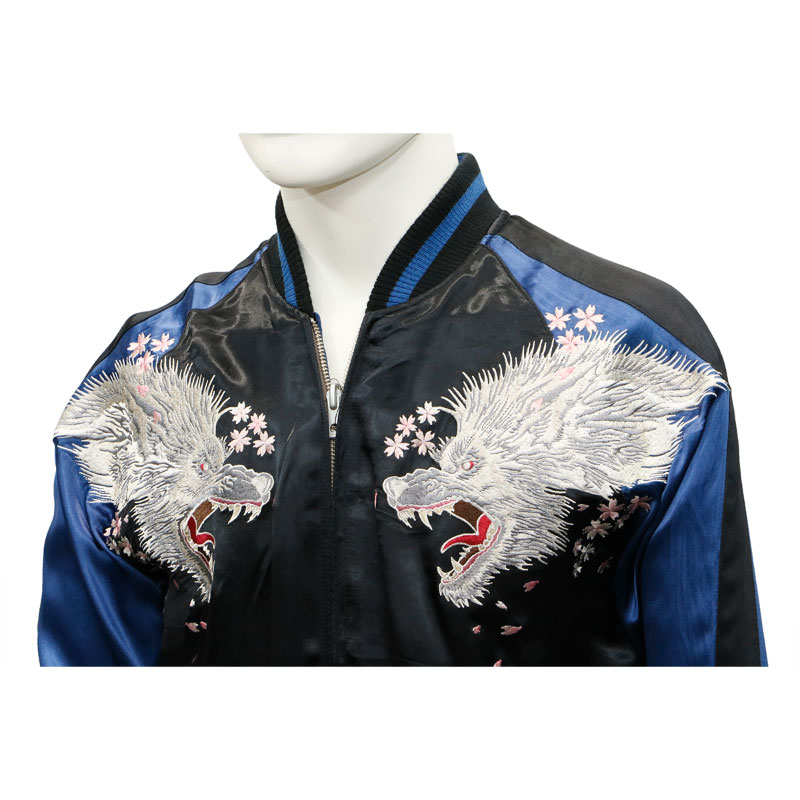 楽天市場】さとり/satori 月に白狼 柄 刺繍 和柄 スカジャン （GSJR