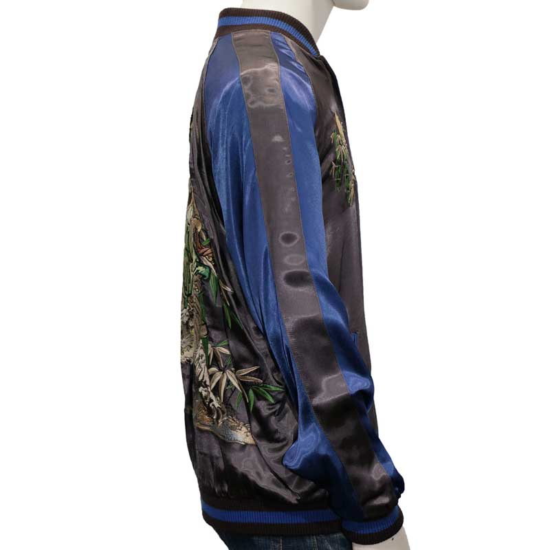 楽天市場】さとり/satori 虎と鍾馗 刺繍 和柄 リバ−シブル スカジャン