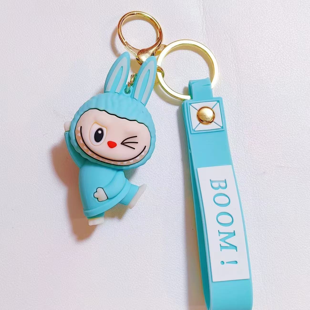 楽天市場】ラブブ風 キーホルダー ストラップ H : CROTECWAGON