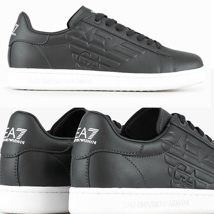 楽天市場】EMPORIO ARMANI エンポリオアルマーニ レザー スニーカー