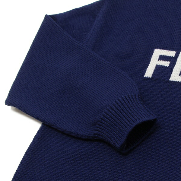 楽天市場】フェンディ 子供服 ニット セーター ネイビー ホワイト
