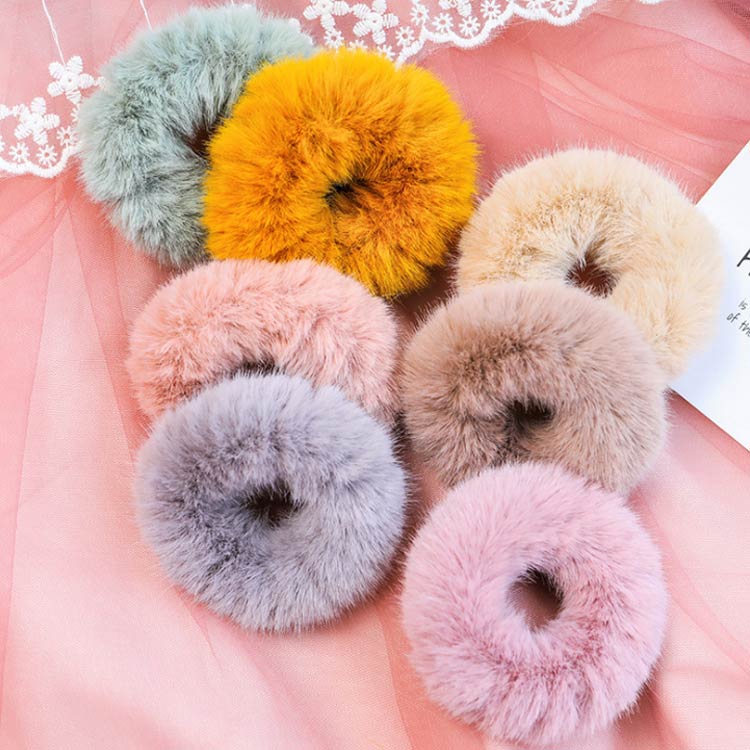 楽天市場】ファーシュシュ ふわふわ ドーナツ型 フェイクファー