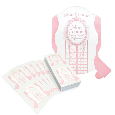 楽天市場】More Couture モアクチュール ネイルフォーム ピンク 100枚