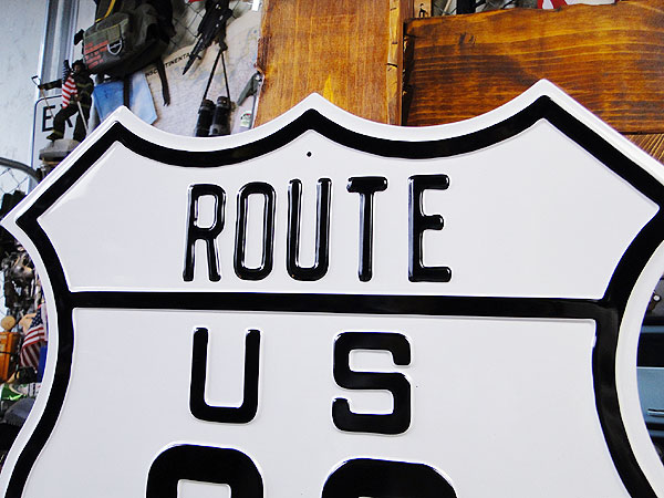 楽天市場】ルート66 ロードサイン エンボス ティンサイン 看板