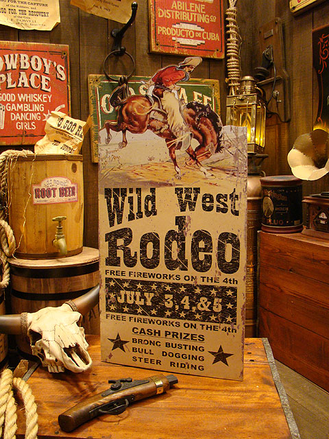 楽天市場】ワイルドウエストロデオサイン 看板 アメリカン雑貨