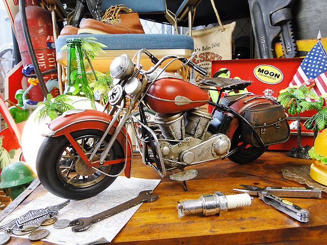 楽天市場】インディアンバイク ブリキオブジェ アメリカン雑貨