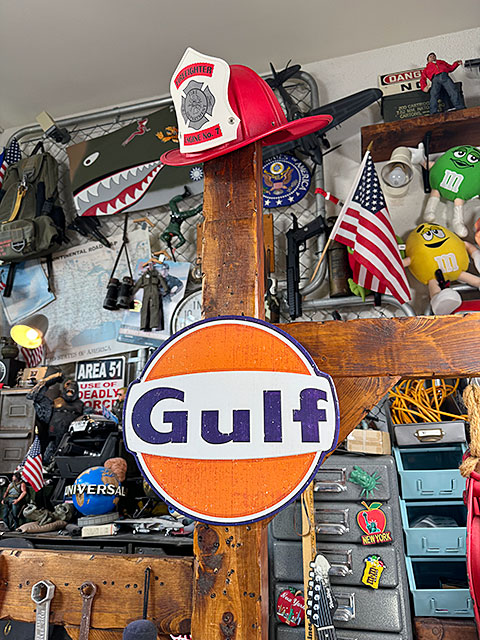 楽天市場】ガルフ エンボス ティンサイン ダイカット ブリキ看板