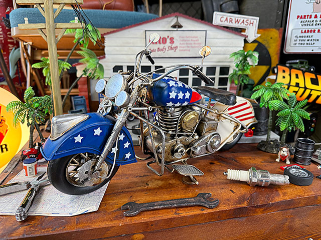 楽天市場】ハーレー バイク ブリキオブジェ Lサイズ （USAフラッグ