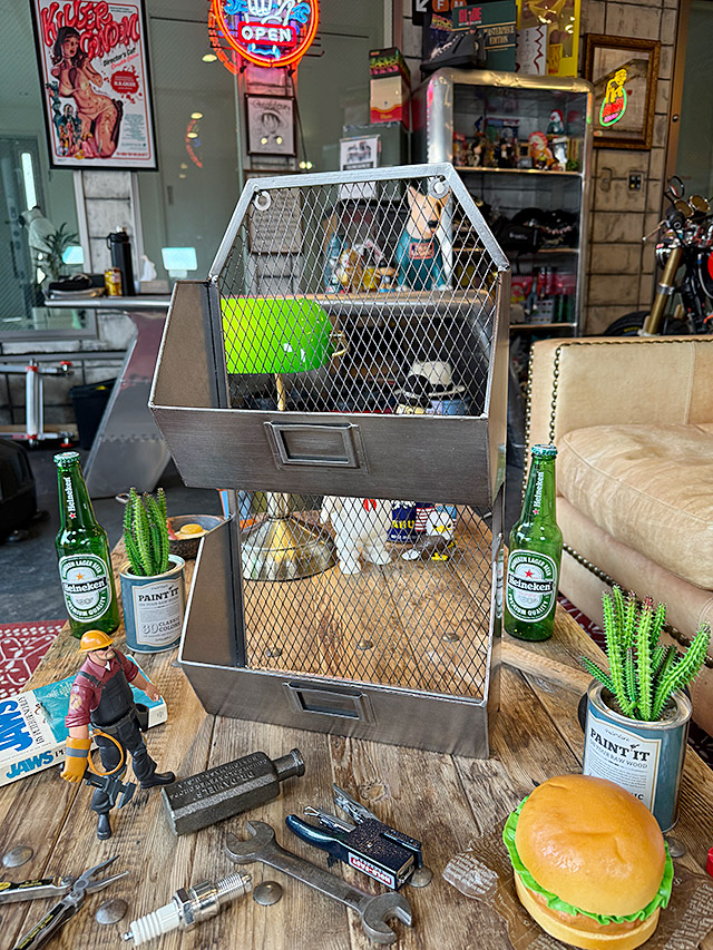 楽天市場】インダストリアル メタルウォールラック 2段タイプ 壁掛け