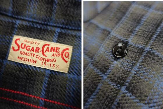 楽天市場】SUGAR CANEツイルチェックワークシャツ(ネルシャツ)TWILL