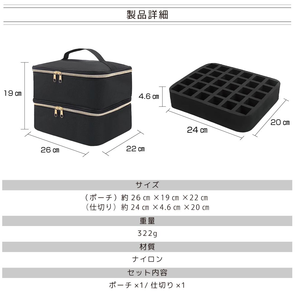 楽天市場】ネイルバッグ バニティバック ネイル用品収納ポーチ 全3