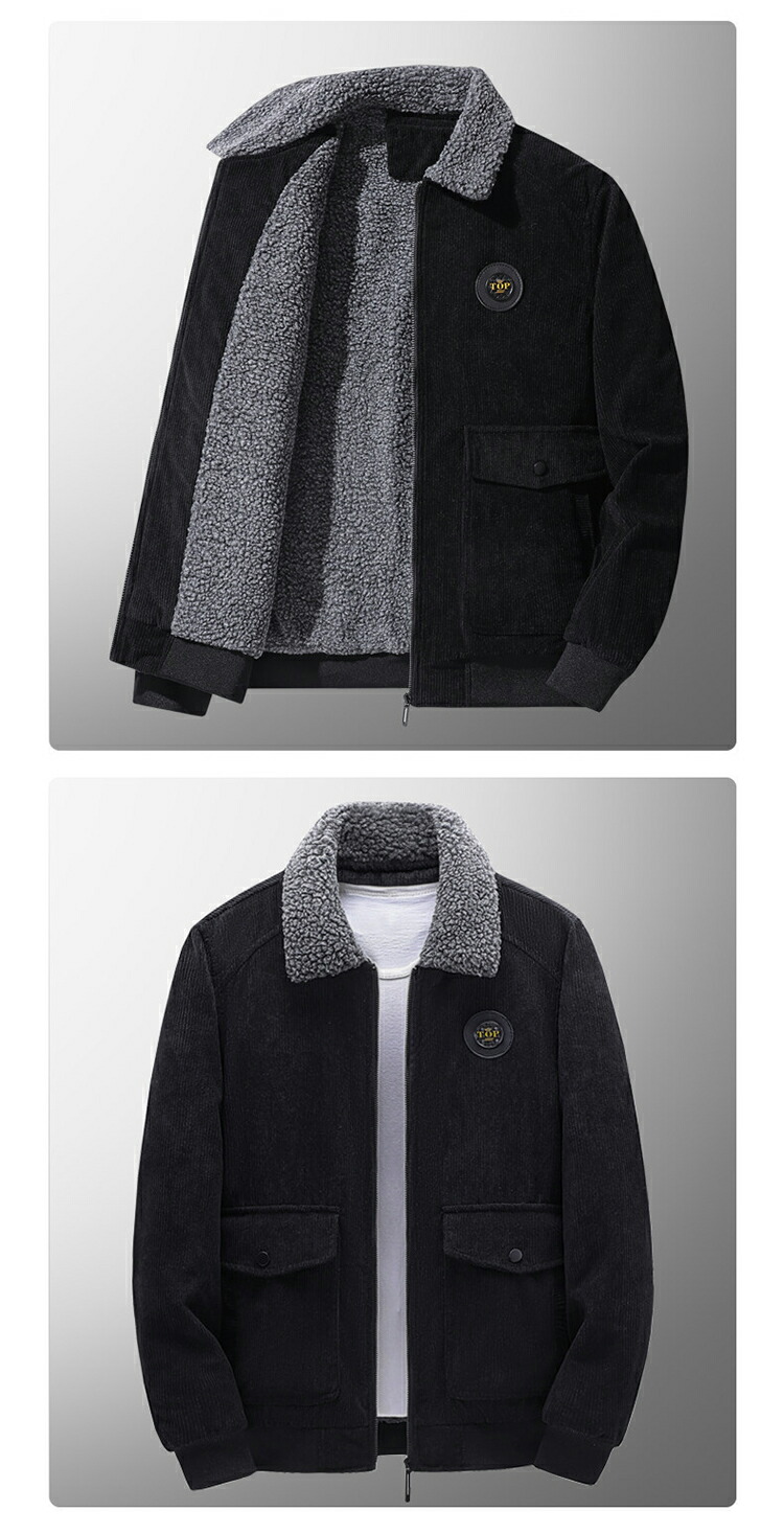 楽天市場】ジャケット メンズ コート ボア 裏ボアジャケット