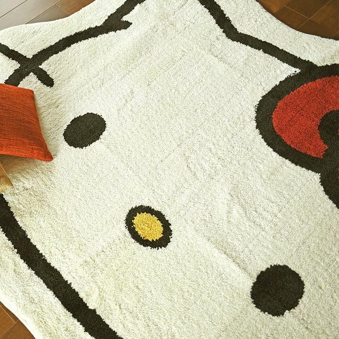 楽天市場】ラグ ハローキティ ダイカットキティ 137×180 cm 変形