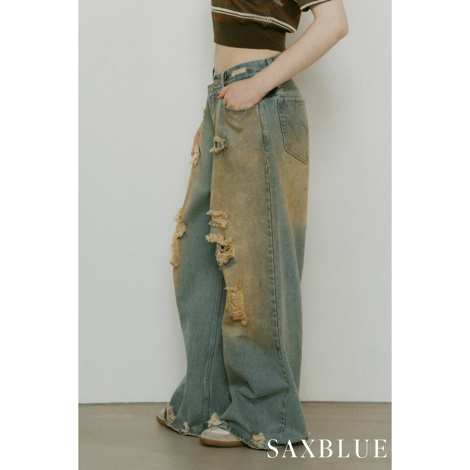 楽天市場】【30%OFF】Knuth Marf クヌースマーフdamage denim pants