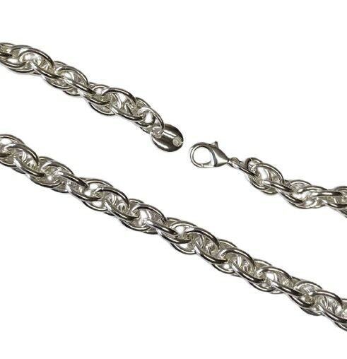 楽天市場】 mollive BIG ROPE CHAIN NECKLACE SILVER COATING L. : C-G
