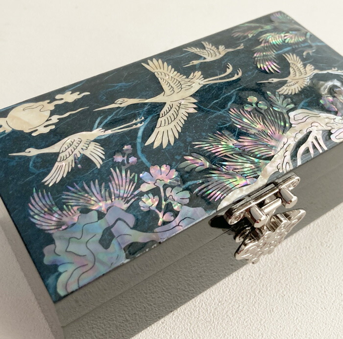 楽天市場】螺鈿の高級ジュエリーボックス・韓国高級螺鈿宝石箱-青鶴