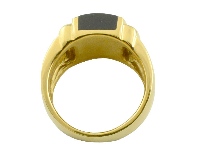 楽天市場】【スーパーセール 10%OFF】 k18 リング オニキス 印台