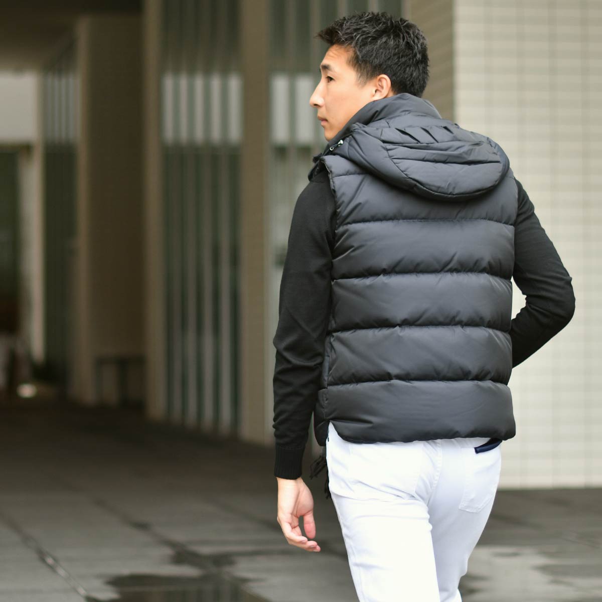 楽天市場】【size44,48】MOORER【ムーレー】フード付ダウンベスト FIRE