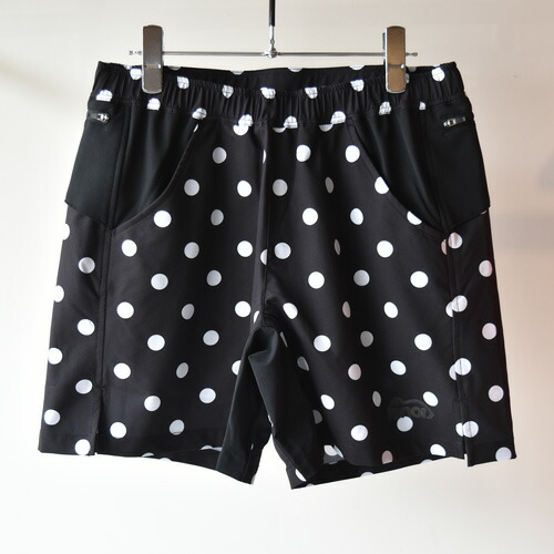 楽天市場】ranor (ラナー) DOTS MIDDLE SHORTS ブラック×ホワイト BLK