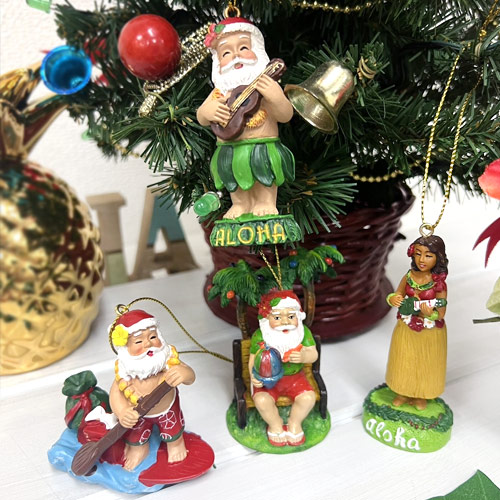 楽天市場】ハワイアンサンタ クリスマス オーナメント Dクリスマス