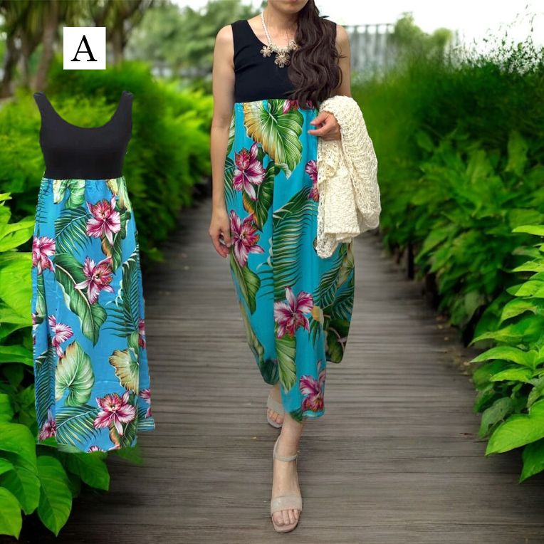 楽天市場】SALE ハワイアン ワンピース ロング オリジナル