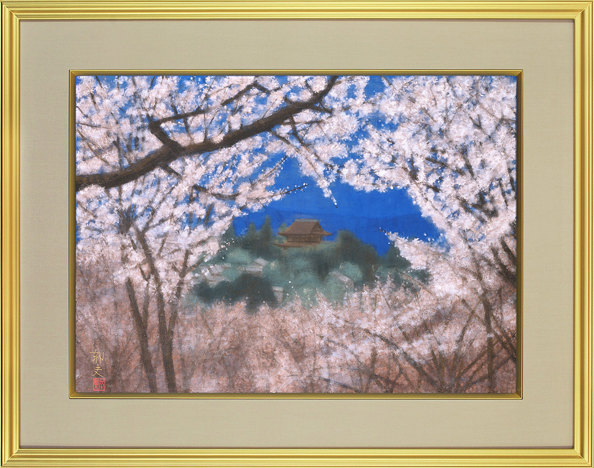 楽天市場】平山郁夫 吉野山 桜花 10号大 巧藝画 岩絵具手彩色 【限定