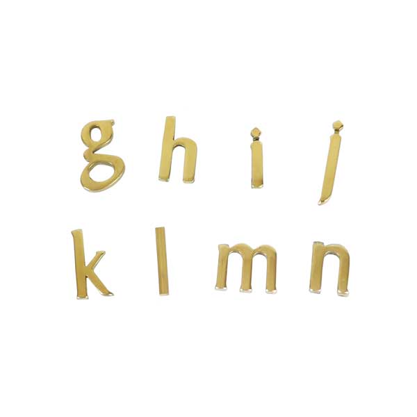 楽天市場】【ネコポス】真鍮 小文字 ゴールド 23mm アルファベット