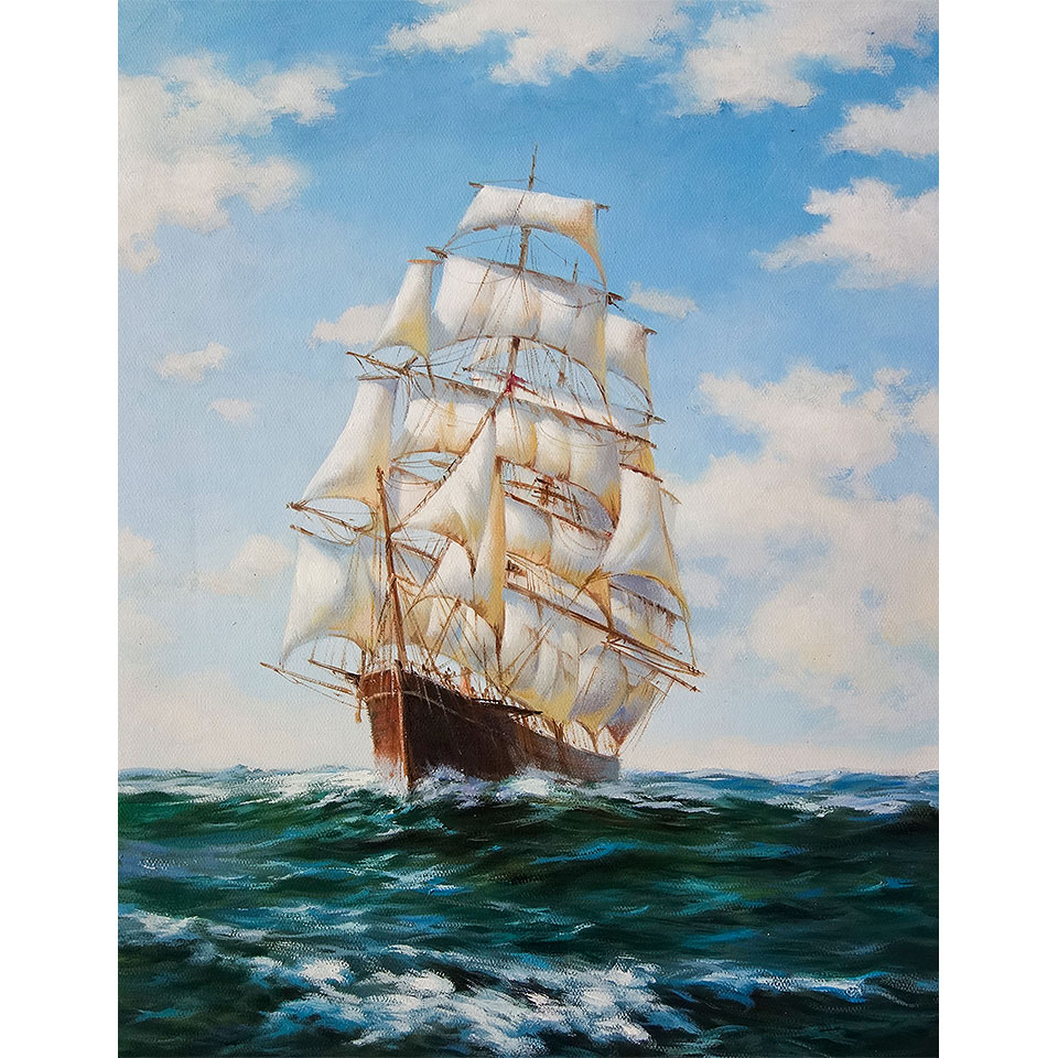 楽天市場】絵画 油彩画 F6号 「帆船」 手描き 額付き 油絵 肉筆 真筆