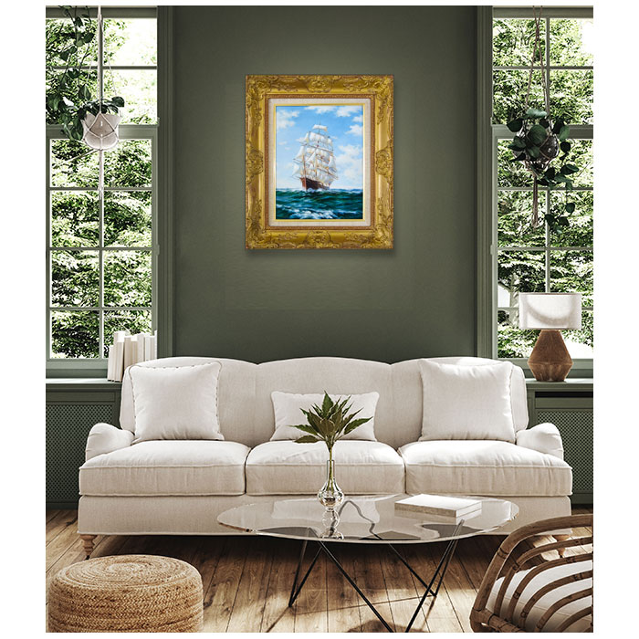 楽天市場】絵画 油彩画 F6号 「帆船」 手描き 額付き 油絵 肉筆 真筆