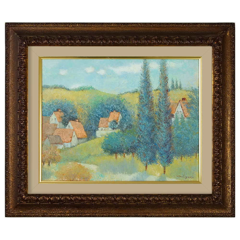 油絵 菅家令子 絵 絵画 インテリア F4-090214 風景 万代橋 新潟 絵画