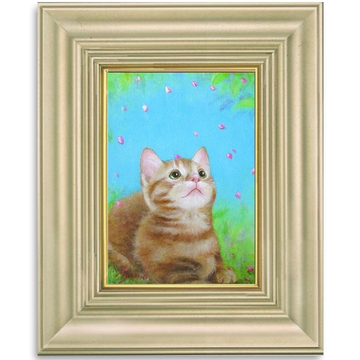 楽天市場】油彩画 SM号 絵画 花びら ひらひら 星野歩 手描き 額付き