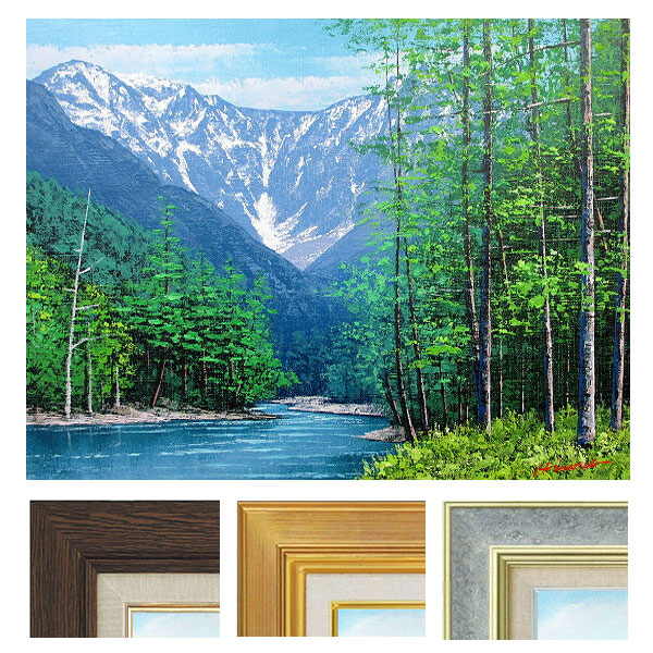 油絵 菅家令子 絵 絵画 インテリア F4-090214 風景 万代橋 新潟 絵画