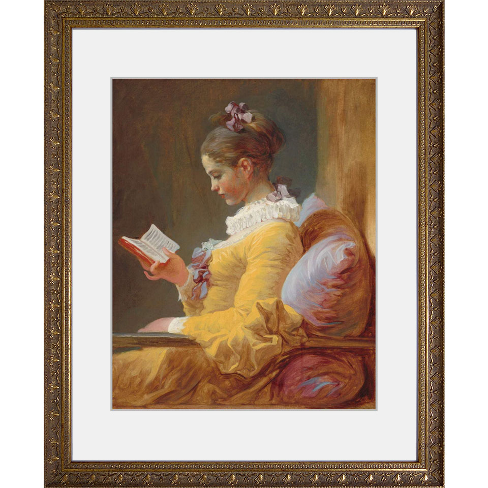 楽天市場】☆ フラゴナール「本を読む少女」 アート紙にアート紙に