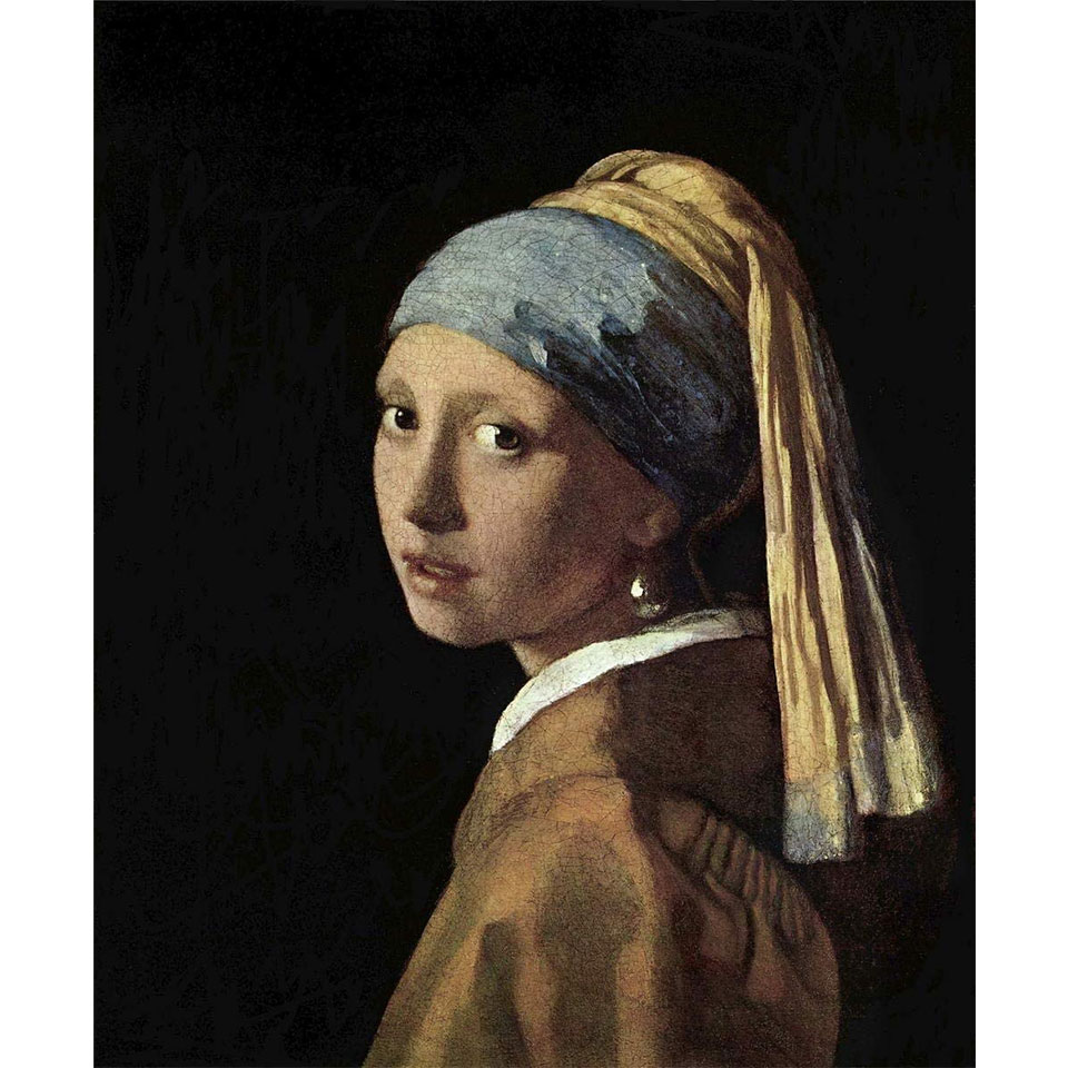 楽天市場】＊ フェルメール 「真珠の耳飾りの少女」キャンバスに