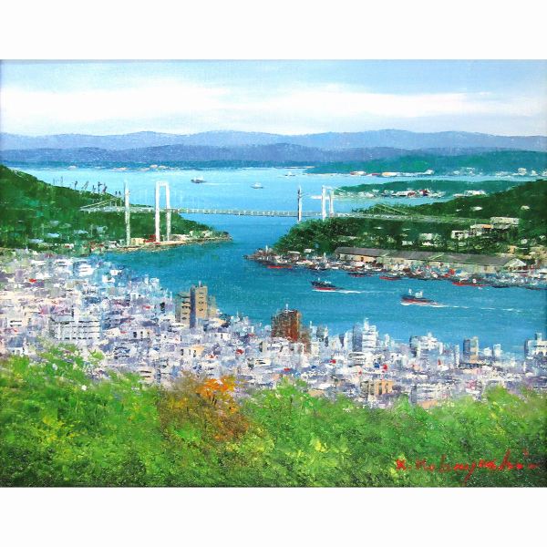 楽天市場】油彩画 小林幸三 「尾道」 F6号 額入り 油絵 風景画 額装