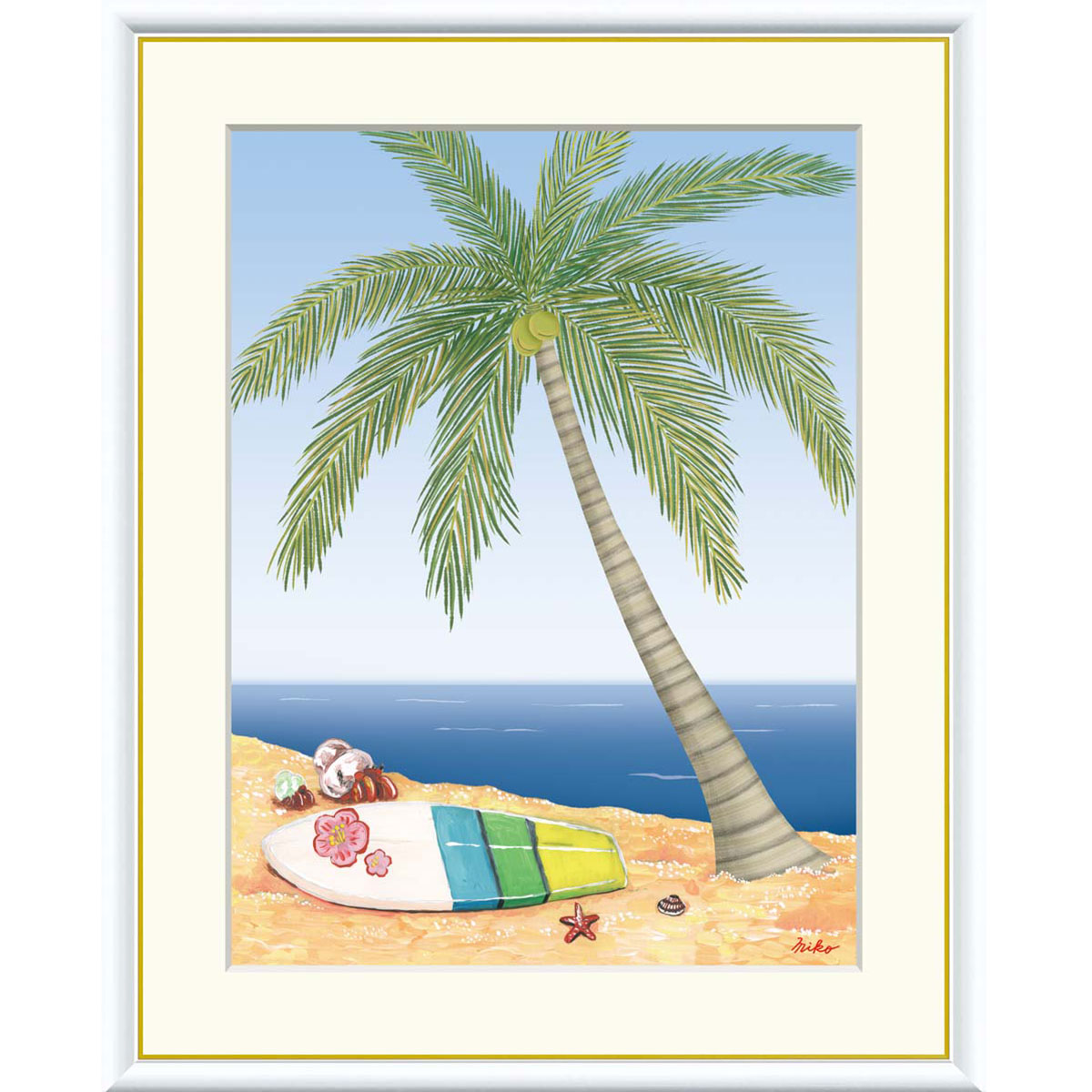 楽天市場】ヤシの木（版画｜絵画）：アート・美術品・骨董品・民芸品