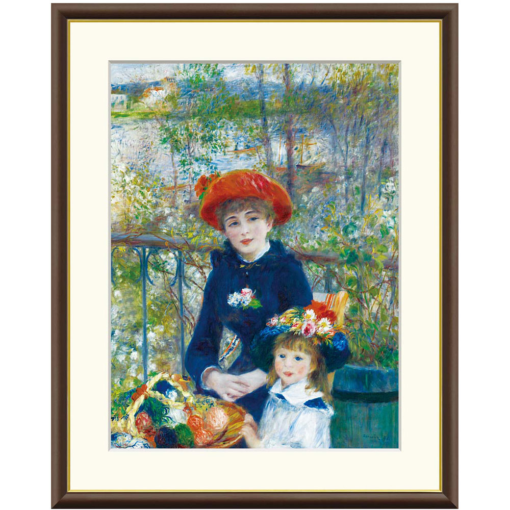 楽天市場】ルノワール 「テラスにて」 F8号（額外寸61x49.5cm） 高精彩