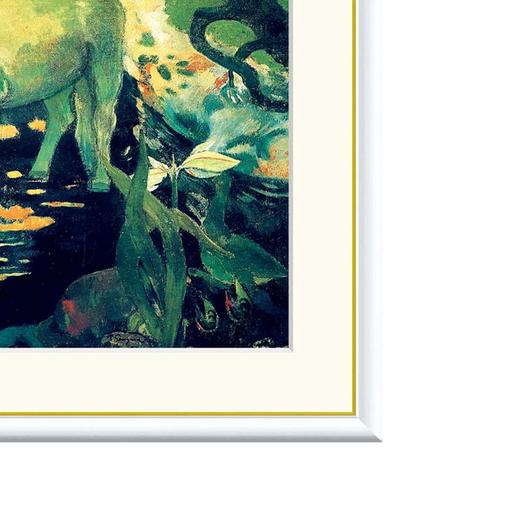 楽天市場】ゴーギャン 「白い馬」F8号（額外寸61x50cm） 高精彩工芸画