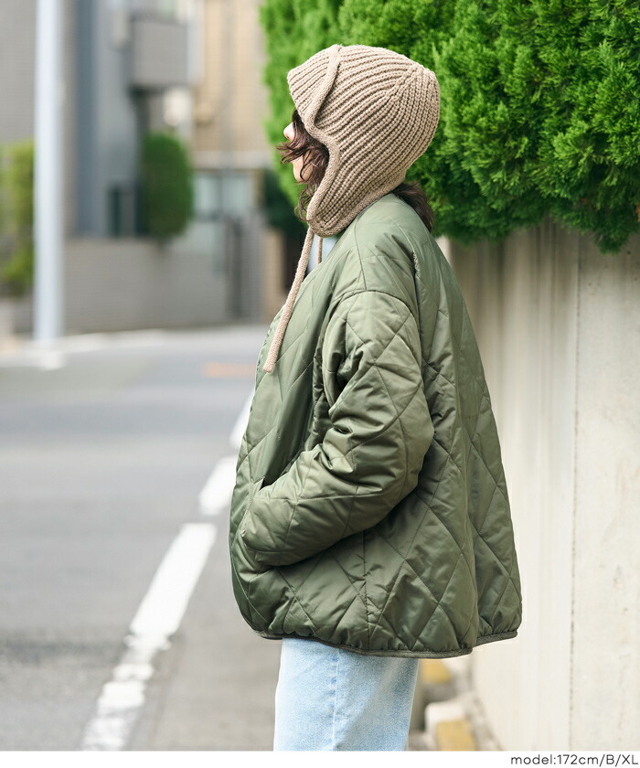 楽天市場】リバーシブルキルティングブルゾン ウォッシャブル