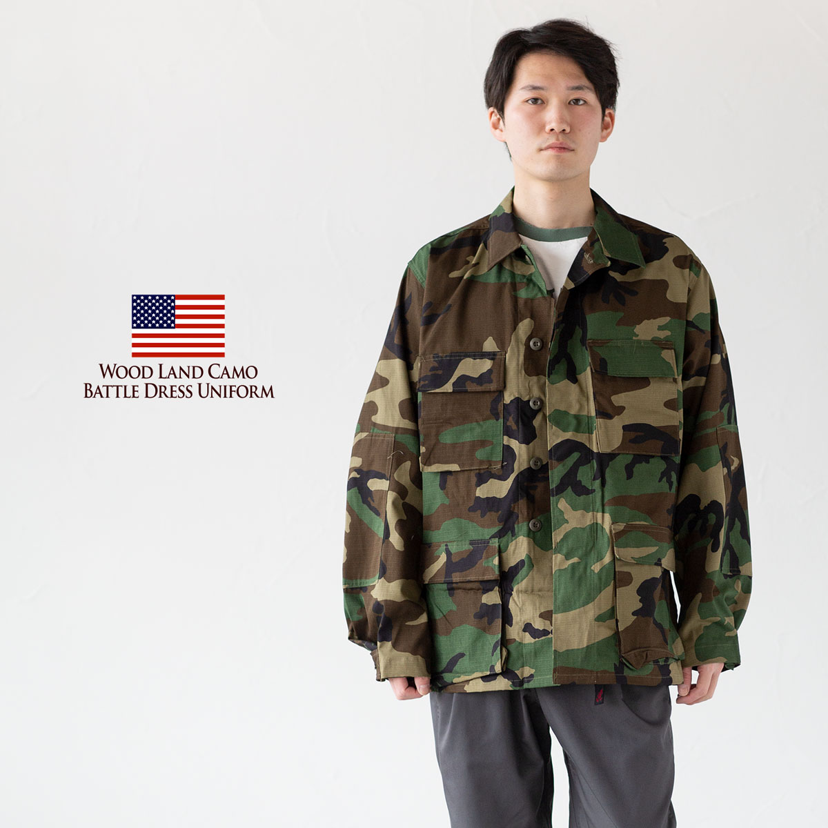 楽天市場】アメリカ軍 デットストック BDUジャケット 迷彩 ウッド