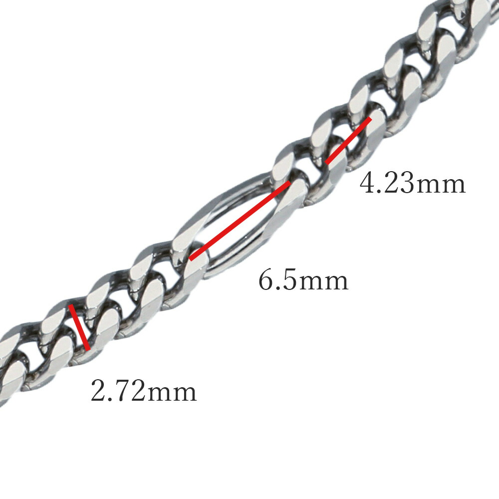 楽天市場】Pt850 フィガロ チェーン ネックレス 幅3.4mm Pt 喜平
