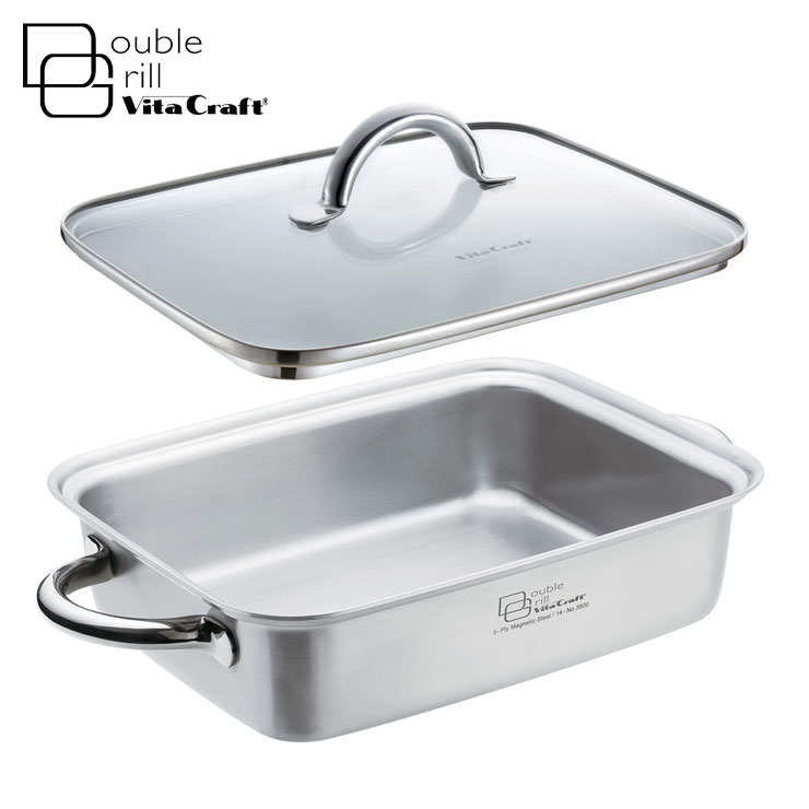 楽天市場】ビタクラフト ダブルグリル専用ガラス蓋 深グリル用 Vita