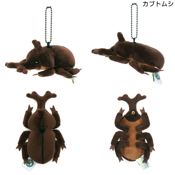 楽天市場】カブトムシ クワガムシ リアル昆虫マスコット チェーン付