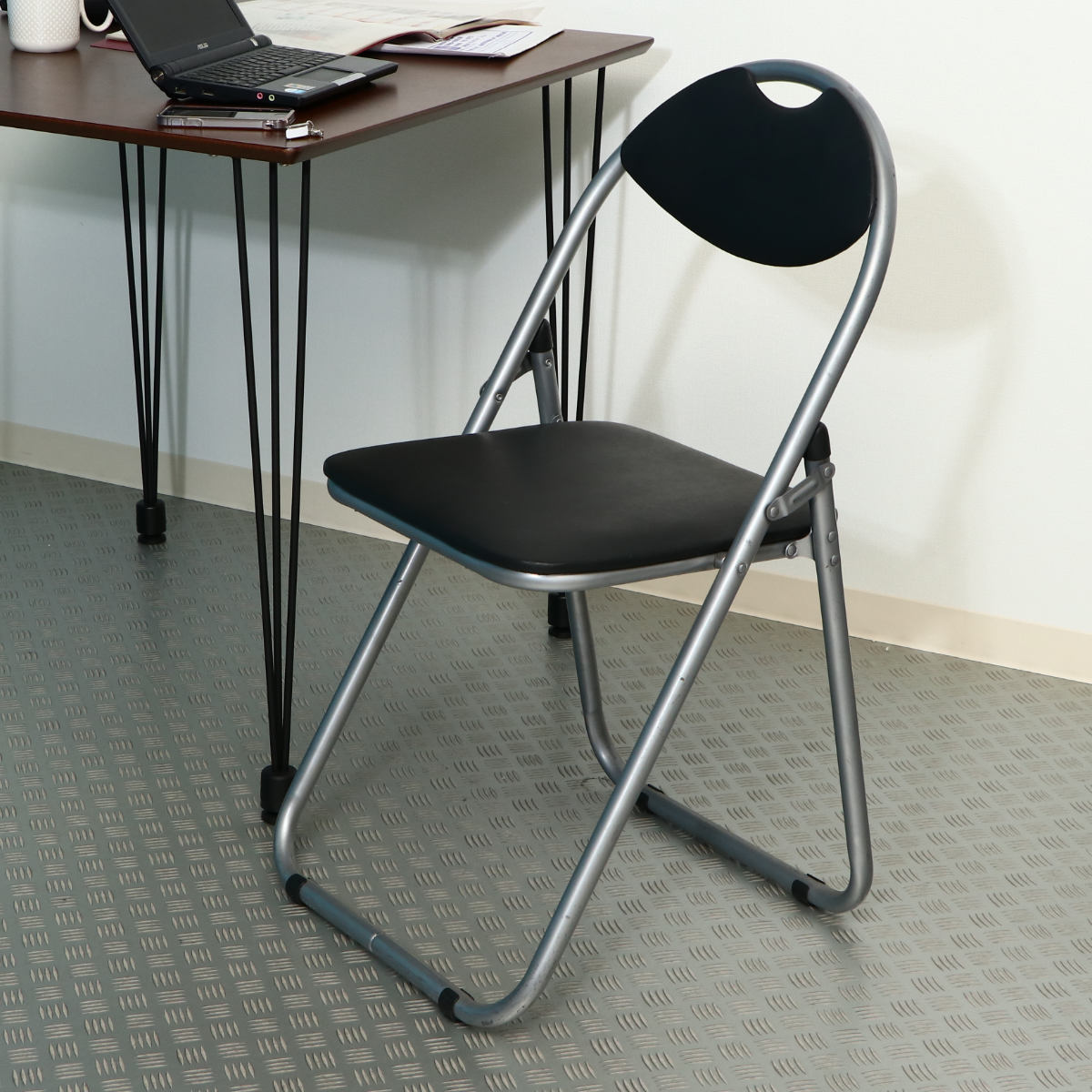 楽天市場】パイプ椅子 6脚セット 座面高45cm パイプ 折りたたみ