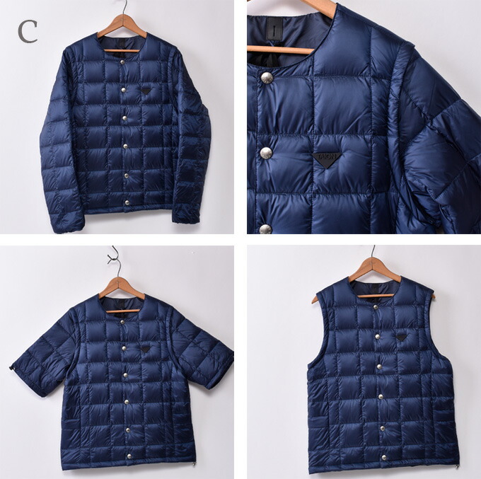 楽天市場】【TAION EXTRA】タイオンエクストラCREW NECK INNER DOWN