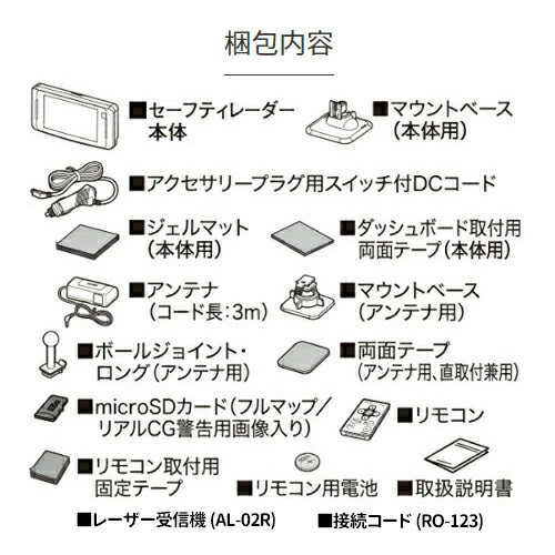 楽天市場】セルスター レーダー探知機+レーザー受信機+接続コード (AR